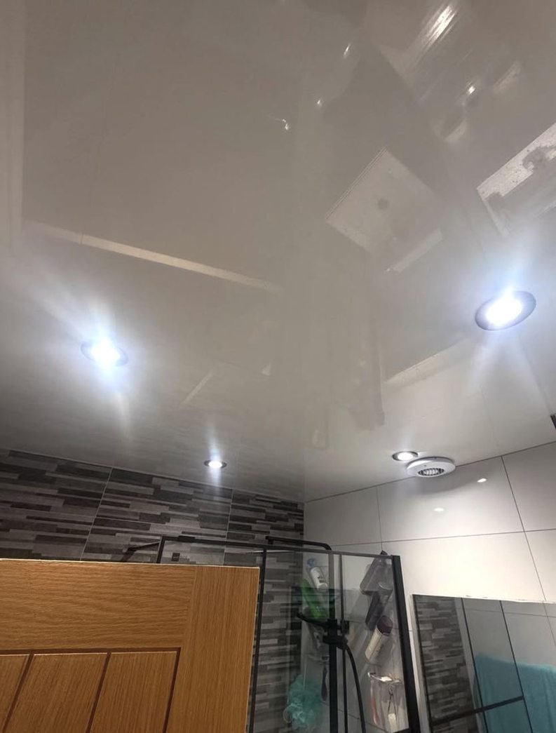 Bathroom downlights and extractor fan